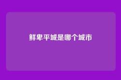 鲜卑平城是哪个城市