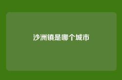 沙洲镇是哪个城市