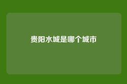 贵阳水城是哪个城市