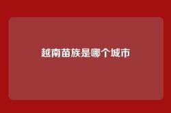 越南苗族是哪个城市