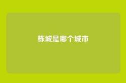 栋城是哪个城市