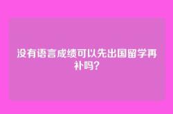 没有语言成绩可以先出国留学再补吗？