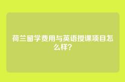 荷兰留学费用与英语授课项目怎么样？