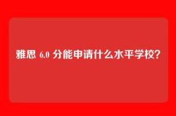 雅思 6.0 分能申请什么水平学校？