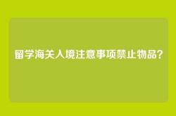 留学海关入境注意事项禁止物品？