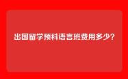 出国留学预科语言班费用多少？