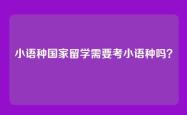 小语种国家留学需要考小语种吗？