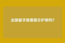 出国留学需要提交护照吗？
