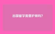 出国留学需要护照吗？