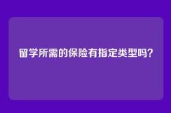 留学所需的保险有指定类型吗？