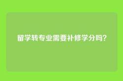 留学转专业需要补修学分吗？