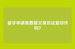 留学申请需要提交身份证复印件吗？
