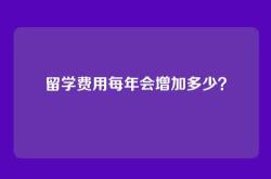 留学费用每年会增加多少？