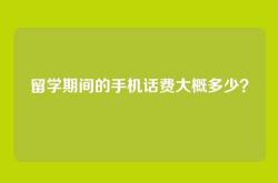 留学期间的手机话费大概多少？