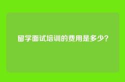 留学面试培训的费用是多少？