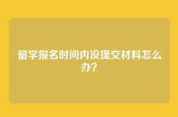 留学报名时间内没提交材料怎么办？
