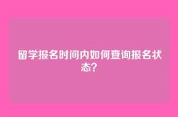 留学报名时间内如何查询报名状态？