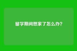 留学期间想家了怎么办？