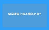 留学课堂上听不懂怎么办？