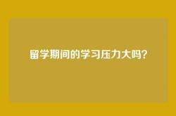 留学期间的学习压力大吗？