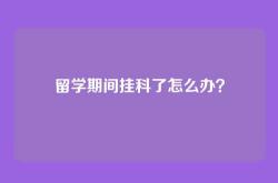留学期间挂科了怎么办？