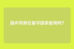 国内驾照在留学国家能用吗？