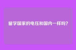 留学国家的电压和国内一样吗？