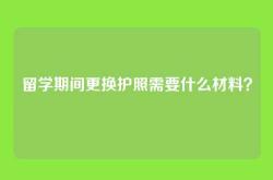 留学期间更换护照需要什么材料？