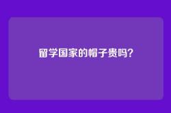 留学国家的帽子贵吗？