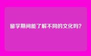 留学期间能了解不同的文化吗？
