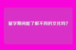 留学期间能了解不同的文化吗？