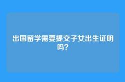 出国留学需要提交子女出生证明吗？