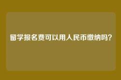 留学报名费可以用人民币缴纳吗？