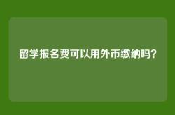 留学报名费可以用外币缴纳吗？