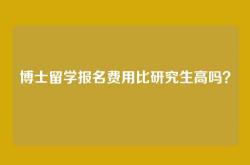 博士留学报名费用比研究生高吗？