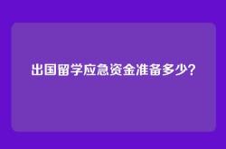 出国留学应急资金准备多少？
