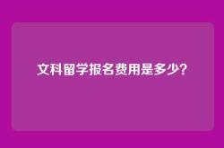 文科留学报名费用是多少？