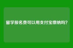 留学报名费可以用支付宝缴纳吗？