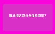 留学报名费包含保险费吗？