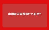 出国留学需要带什么东西？