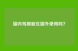 国内驾照能在国外使用吗？