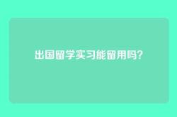 出国留学实习能留用吗？