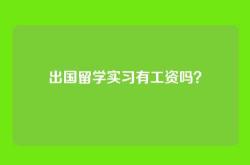 出国留学实习有工资吗？