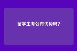 留学生考公有优势吗？