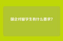 国企对留学生有什么要求？
