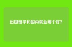 出国留学和国内就业哪个好？