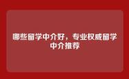 哪些留学中介好，专业权威留学中介推荐