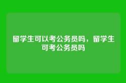 留学生可以考公务员吗，留学生可考公务员吗
