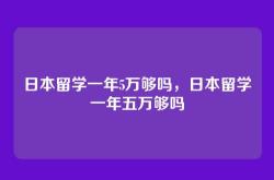 日本留学一年5万够吗，日本留学一年五万够吗