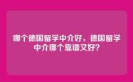哪个德国留学中介好，德国留学中介哪个靠谱又好？